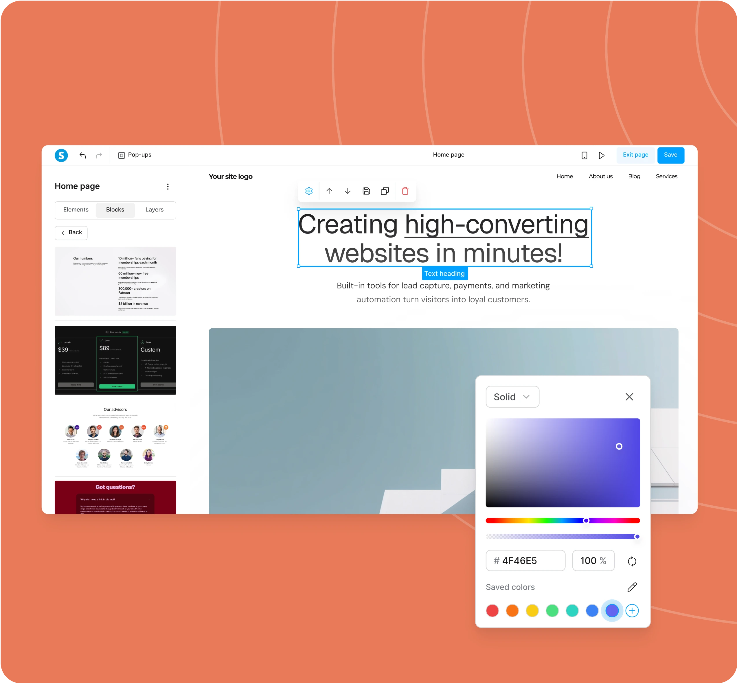 Website Builder Interface