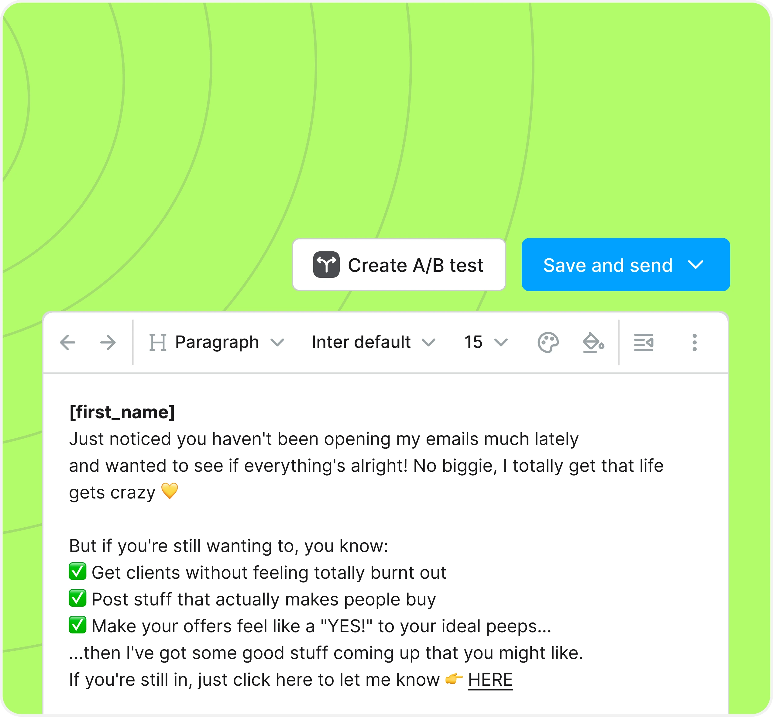 Email Marketing Interface